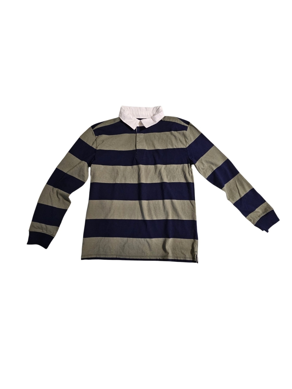Cat & Jack Striped Long-Sleeve Shirt in Navy & Olive